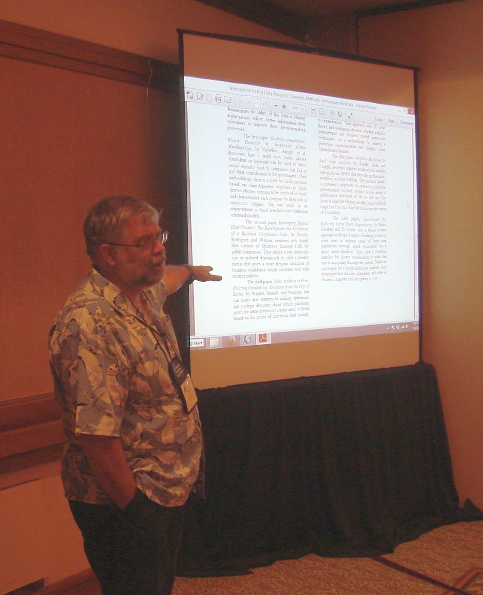 Dr. Stephen Kaisler giving his presentation at HICSS-56