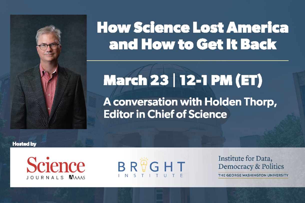 How Science Lost America and How to Get It Back Flyer